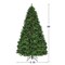 Flocked Artificial Christmas Tree with LED Lights and Pine Cones